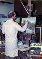 [photo of Vernon Kerr in studio 1980}